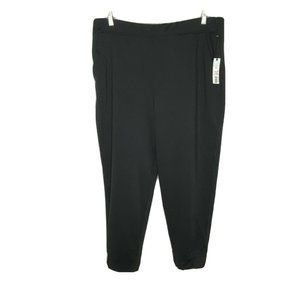 Prologue Women's Mid-Rise Straight Leg Knit Jogger Pants Black XXL